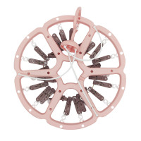 茶花(CHAHUA) 0793 24夹梅花型晾衣架挂架 32*32cm (单位:只) 粉色