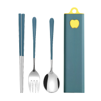 A-TIMES FY020 艾瑞克304不锈钢餐具三件套 勺子+叉子+筷子 195*50mm(单位:套)