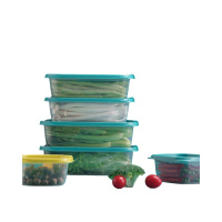 茶花 000001 保鲜盒 1200ml 4只/套 (单位:套) 蓝、绿、黄