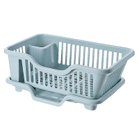 奥美优(AOmeiyou)沥水碗碟架 厨房果蔬沥水架砧板筷子筒碗碟收纳架 蓝色