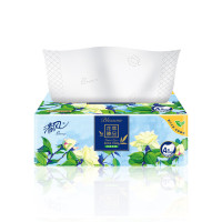 清风 BR81SHC 抽纸 花萃4层80抽*8包S码(销售单位:箱)白色