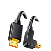 毕亚兹(BIAZE)HX116-大边朝下-5MHDMI线 5米 4K3D数字高清线 90度弯头(单位:个)黑色