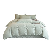 悠梦嘉居YJ-14569全棉长绒棉磨毛刺绣四件套200*230CM(单位:套)碧水绿