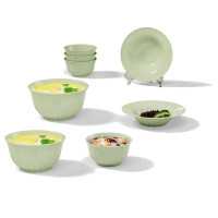 皖亭WT-HF-8 翡同凡响八件套 碗11*6cm*4+盘21.5*4cm*2+喇叭碗18.5*9cm*2(单位套)