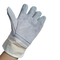 匹牧 PM-PST-023 海员手套加托耐磨防滑耐高温 本色皮帆布背 均码3双 单位:双