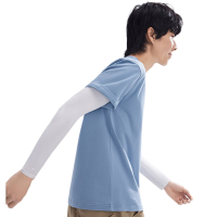 蕉下(beneunder)冰袖夏季冰丝凉感防晒袖套男士长款防紫外线户外骑行袖套AL37524 沁柔白 L