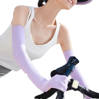 蕉下(beneunder)防晒冰袖女冰丝防晒手臂袖套女轻烟紫AL37924