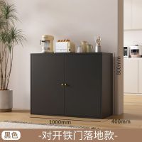 木上简 MSJ-CBG-0004 铁艺茶水餐边柜 落地雅黑色对开铁门 1000*400*800mm 单位:件