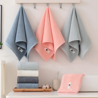 欧帝雅 PM-MJ-0004 日用吸水洗脸毛巾 34*74cm 青色 单位:条