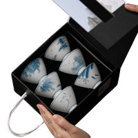 苏氏陶瓷(SUSHI CERAMICS) J0231 手绘品茗杯 65ml*6个 (单位:盒)