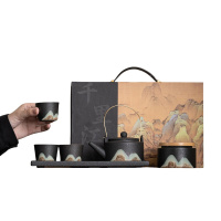 苏氏陶瓷(SUSHI CERAMICS) J0182 提梁壶干泡组(提梁壶茶叶罐品茗杯干泡盘) 7件套 (单位:套)