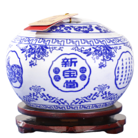 新宝堂 十年 十年新会陈皮青花瓷·丰泽瓶 100克/瓶 礼盒装(单位:盒)
