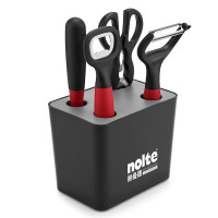 赫曼德 HMD-8243 星厨厨房五件套 厨房剪+水果刀+开瓶器+削皮器+收纳底座(单位:套)