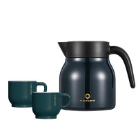 菲驰 FC605T 茶大师焖茶壶套装 茶壶1000ml+陶瓷杯220ml*2(单位:套)黛青绿