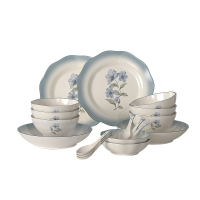 康巴赫(KOBACH)LPB-LSYX018蓝色印象餐具18头4.5寸碗6勺6平盘2小碟2 7寸圆盘2(单位:套)