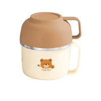 国风(GuofenG) GF-8551 304小熊双提手快餐杯 1.4L 15*16cm(单位:个)米黄色