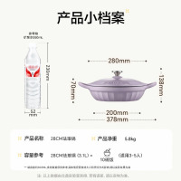 北鼎(Buydeem)珐琅锅铸铁锅炖锅焖烧锅煲汤电磁炉28cm焖焗锅浅衫绿