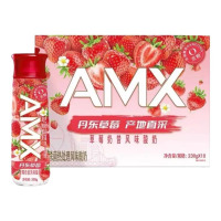 伊利牛奶 安慕希AMX丹东草莓奶昔风味酸奶230g*10