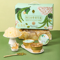 圃也家鲜炖银耳羹燕窝雪梨燕麦红豆本草银耳羹开盖即食孕妇代餐早餐 圃也家绿豆本草鲜炖银耳羹260g 6碗/盒