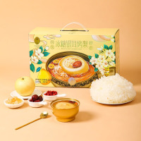 圃也家鲜炖银耳羹燕窝雪梨燕麦红豆本草银耳羹开盖即食孕妇代餐早餐 圃也家冰糖银耳烤梨258g 6碗/盒