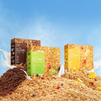 欧扎克多口味麦片营养早餐冲饮冲泡麦片零食 超薄脆麦片(麦香原味)250g