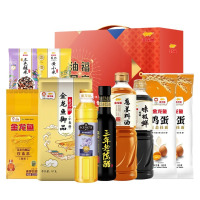 金龙鱼惠众寿礼盒C款(2100g+2750ml) 内配: 金龙鱼KINGS亚麻籽油400ml*1 金龙鱼御品珍珠米500