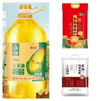 金龙鱼裕道府十月稻田 A002粮油组合(至臻礼遇玉米油4L+东北鸭田大米2.5kg+福满人家东北大米2.5kg)