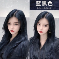 泡泡出彩植物精油染发膏-蓝黑色