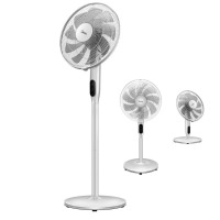 美的电风扇落地扇智能遥控台式变频台扇办公室轻音低噪节能省电12H定时柔风电扇FS40-18AR_