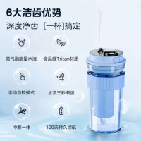 美的(Midea)冲牙器便携洗牙器牙齿冲洗器口腔清洁家用手持式水牙线奶茶杯海盐蓝CL2_