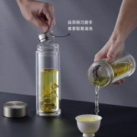 苏泊尔(SUPOR)双层耐热玻璃杯C.流光银KCG28AZ10