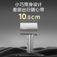 美的吹风机家用便携电吹风负离子不伤发大功率恒温速干大风力吹风筒学生宿舍FJ2星光银_
