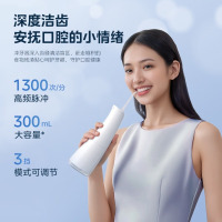 美的(Midea)MC-BJ0301冲牙器便携牙齿冲洗器水牙线可拆卸水箱80天长续航家用正畸喷嘴小白瓶3支喷头_