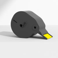 PW PW-12黄 12mm*8m 一体式连续标签色带 1 个/卷(计价单位:卷) 黄底黑字