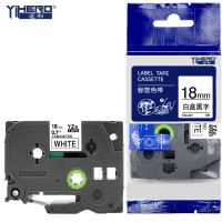 谊和 YZE-241 18mm*8m 标签色带 1 个/个(计价单位:个) 白底黑字