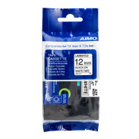 爱墨 AZE-241白底黑字18m*8m 适用于兄弟牌标签打印机 标签胶贴 1 个/盒(计价单位:盒) 白色