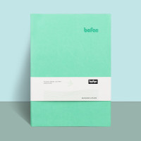 得印(befon) 9947 A5 100页/本 平纹平装 PU皮面 笔记本 (计价单位:本) 绿色