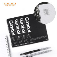国誉(KOKUYO) WCN-GTN3553 5mm方格 A5 50张/本 双螺旋线圈 笔记本 4 本/包 黑色