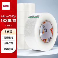 得力(deli) 30215普透封箱48mm*200y*45um 胶带 6.00 个/筒 (计价单位:筒) 透明色