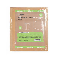 海亚森 TK-9004 20*25*8cm (棉绳黄浆)小号 竖式牛皮纸袋 10个/包 (计价单位:包) 本色