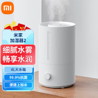 米家(MIJIA) MJJSQ02LX 卧室家用办公室桌面 迷你低噪空气加湿 银离材料上加水 4L大容量 台 加湿器
