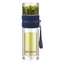 富光(FUGUANG) G1609-SH-240 泡茶师系列容量240ml材质双层玻璃无花灰色 个 玻璃杯