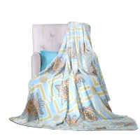 富安娜(FUANNA) 法兰绒毯 法兰绒毯伊斯菲尔材质聚酯纤维产品规格150*200cm克重约900g 条 毯子