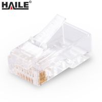 海乐(HAILE) HT-510 100个/盒 网线接头50U镀金 8P8C 六类非屏蔽 工程级 RJ45 盒 水晶头