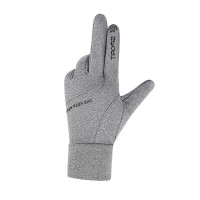 安客来 A1QX001 麻灰色冬季手套劳保手套户外骑行加绒加厚防风防泼水运动滑雪触屏手套麻灰色 副 防寒手套