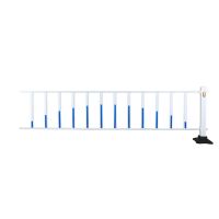 月桐蓝白色 塑钢围栏高60cm长308cm万科款 含立柱×1根+护栏×1个+底座×1个+反光灯+地钉+螺丝配件 1个