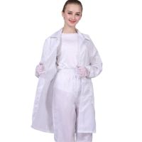 添盾TD-STQ001 无尘防静电翻领大褂(涤纶导电纤维,防静电,防尘,250g) 码数:S-4XL 件 防静电服