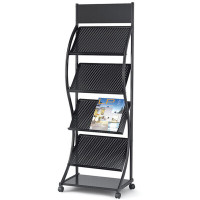 信发(TRNFA) XF-1328 W480*D340*H1450 铁质四层 报纸杂志架 (计价单位:个) 雅黑