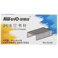 可得优(KW-triO) No.0246 #24/6 统一不锈钢订书针 (计价单位:盒) 银色