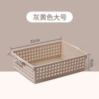 茶花(CHAHUA) 2896 圆点收纳筐 桌面盒座架 1 个/个(计价单位:个) 灰黄色(咖色)